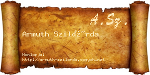 Armuth Szilárda névjegykártya